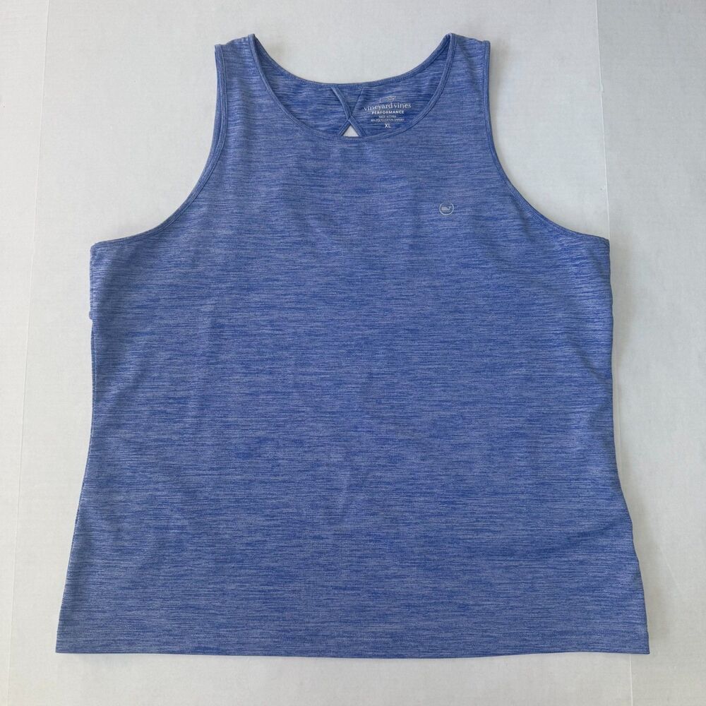 Vineyard Vines Womens Performance Tank Top Size XL Blue Athletic Workout Preppy
